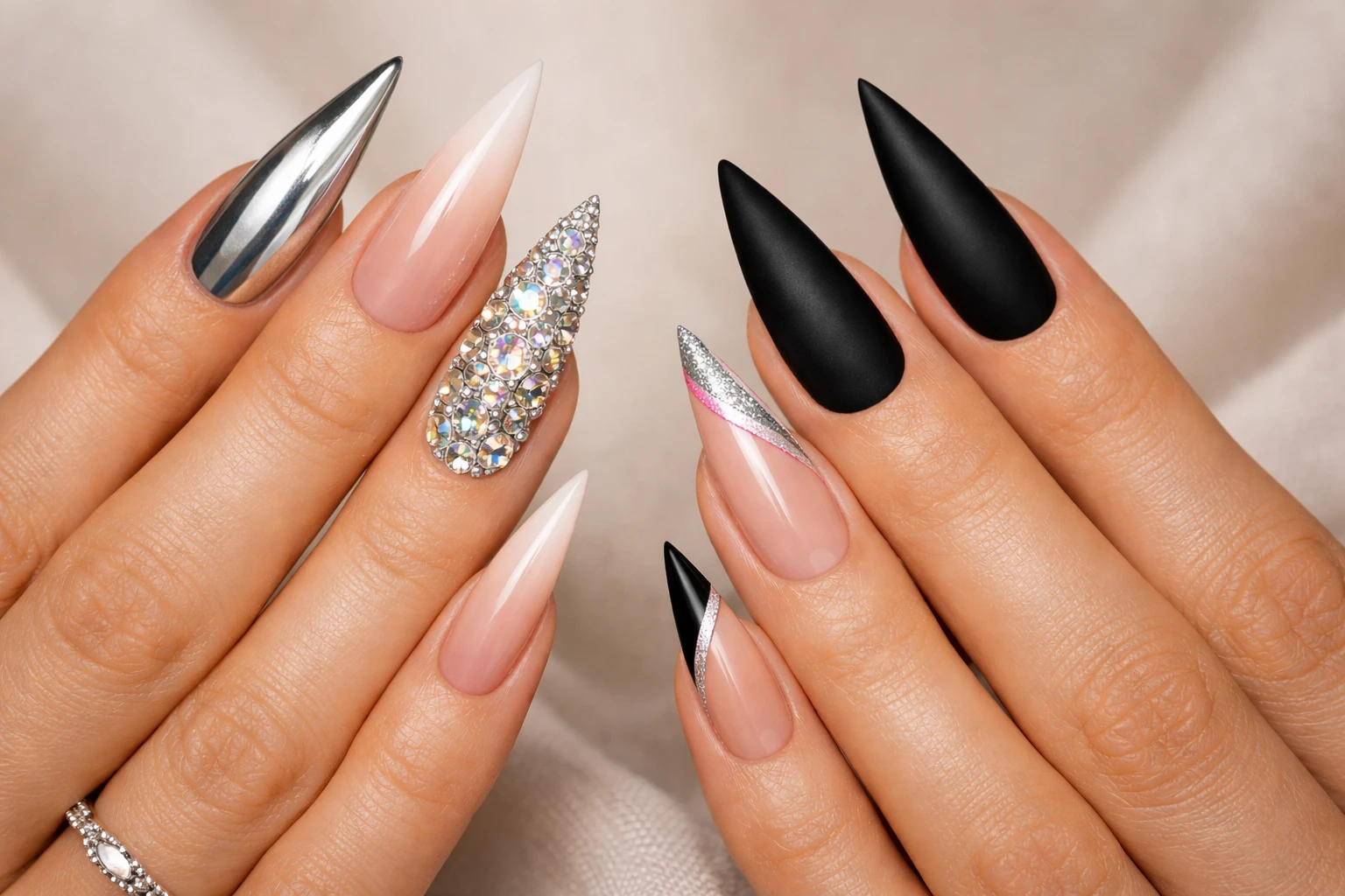 Trendy Stiletto Nail Ideas