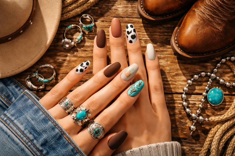 easy Rustic Western Nails