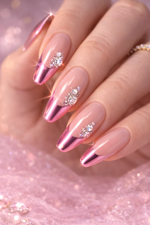 Pink French Tip Nails