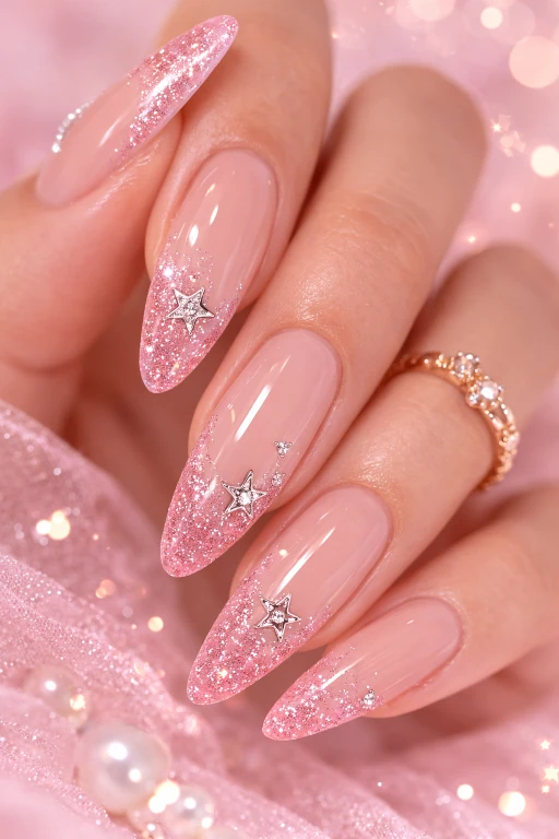 Pink French Tip Nails