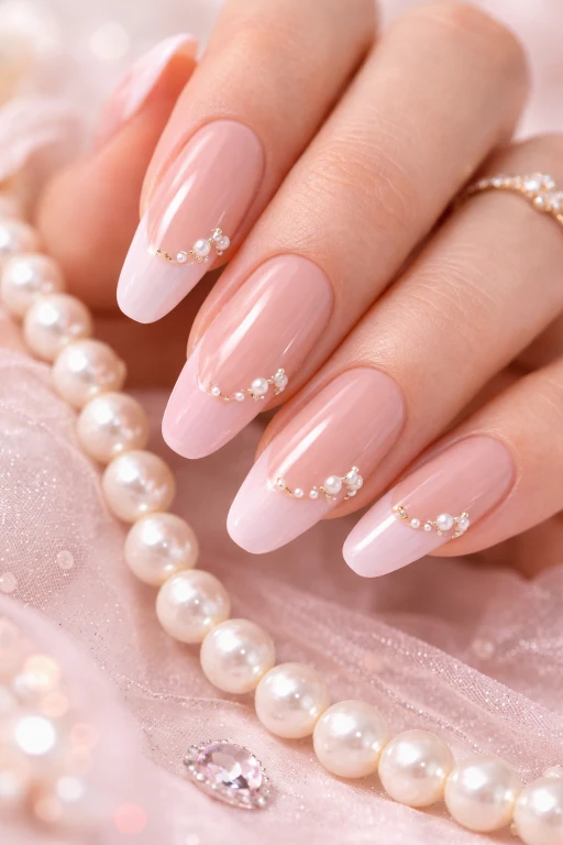 Pink French Tip Nails