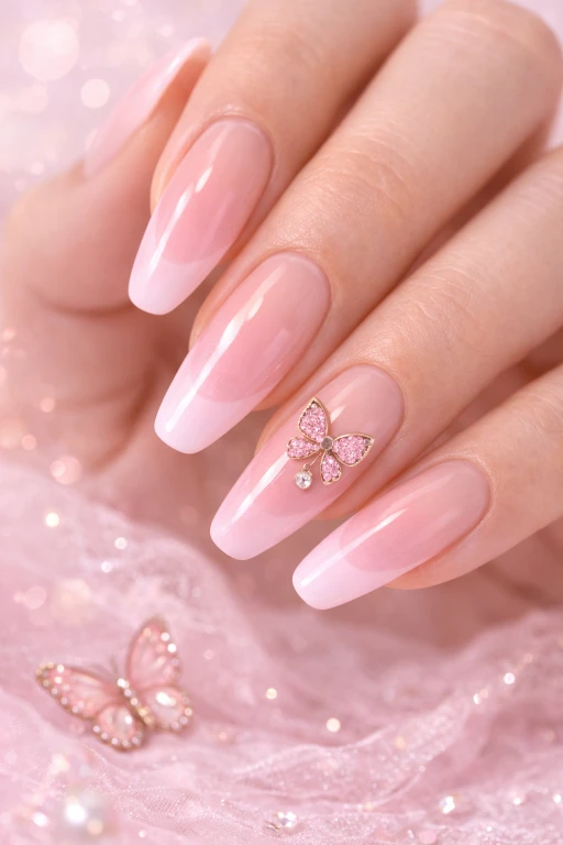 Pink French Tip Nails