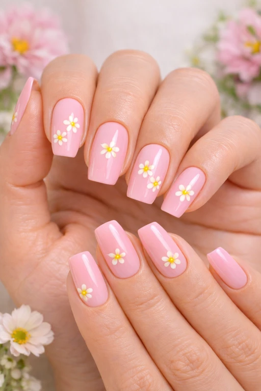 Pink and Yellow Nail Ideas